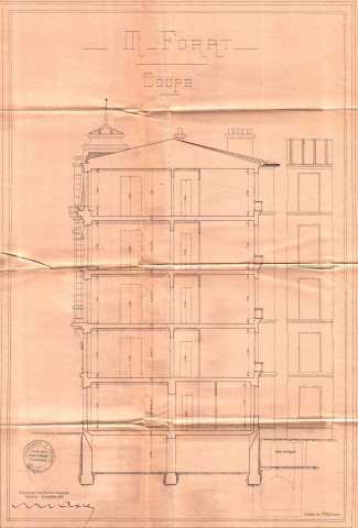 11 rue Eugène-et-Marie-Louise-Cornet [ancienne rue de l'Alliance] : permis de construire.