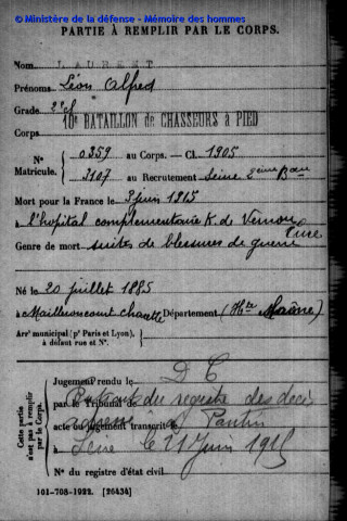 LAURENT Léon Alfred