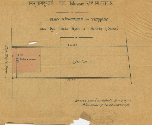 54 bis rue Denis-Papin : permis de construire.