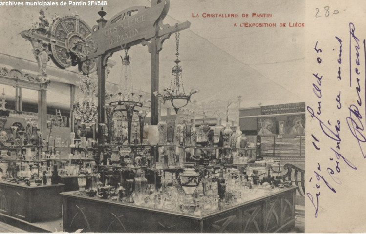 La cristallerie de Pantin à l'exposition de Liège.