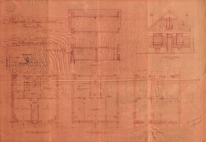 9 rue de la Paix, construction d'un pavillon d'habitation : permis de construire.