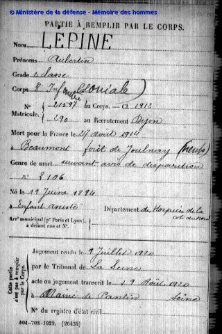 LEPINE Aubertin