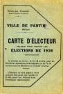 Cartes électorales d'André Bourgeois (1936, 1938, 1951, 1953, 1958, 1962).
