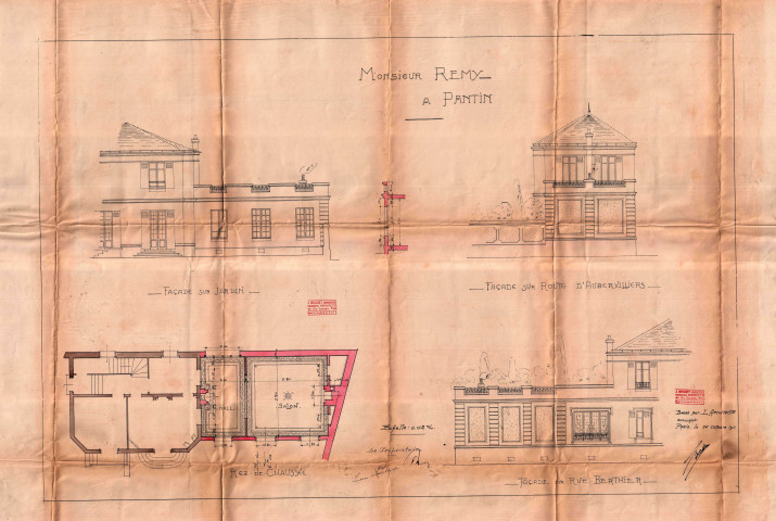 18 rue Berthier, projet de surélévation : permis de construire.