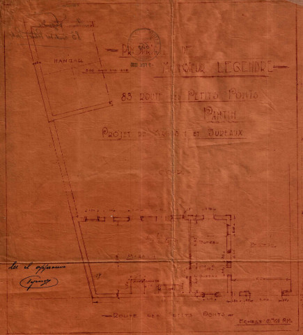 83 avenue du Général-Leclerc [ancienne route des Petits-Ponts] : permis de construire.