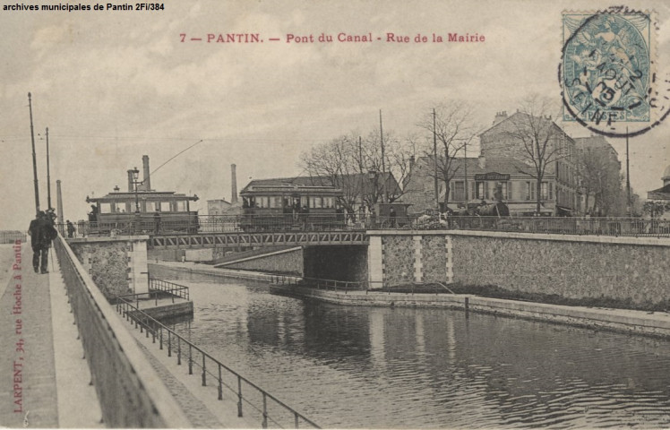 7. Pantin - Pont du canal - Rue de la Mairie.