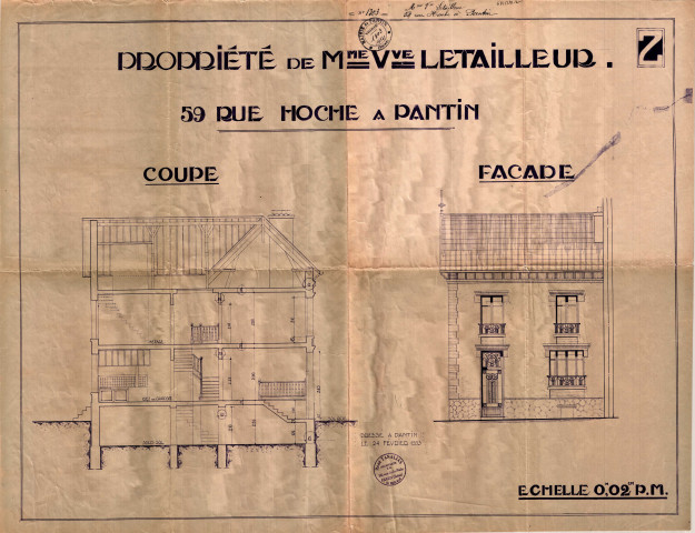 59 rue Hoche et rue du Congo : permis de construire.