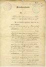 Mariage de Georges Hasenfratz et de Véronique Lienhart [grands-parents de Roger Hasenfratz] en mai 1878 : certificat.