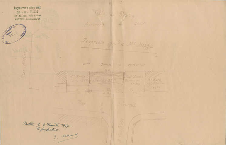 11 rue Chevreul : permis de construire.