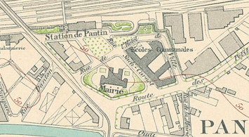 La rue Sadi-Carnot sur un plan de 1899
