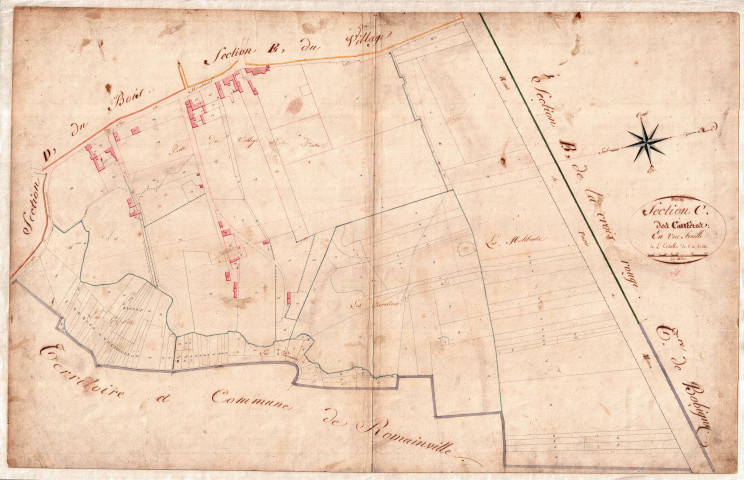 Cadastre parcellaire dit « napoléonien » de 1811. - Section C dite des Carrières : feuille parcellaire.