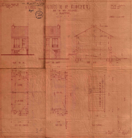141 rue du Bois, projet de construction d'un w.c. en bois avec fosse étanche : permis de construire.