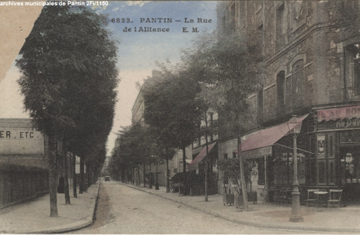 6823. Pantin - La rue de l'Alliance.