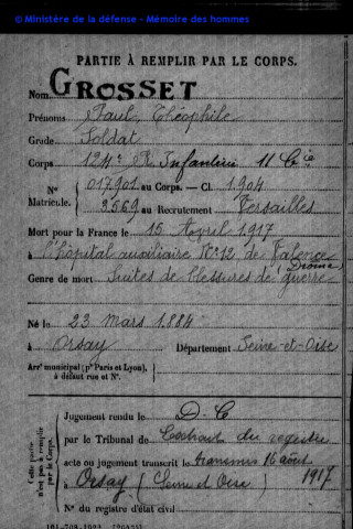 GROSSET Paul Théophile