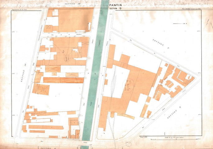 Cadastre rénové de 1955. - Section Q : feuille parcellaire.
