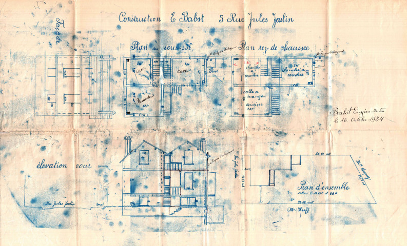 5 rue Jules-Jaslin, construction d'un pavillon d'habitation : permis de construire.