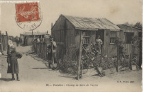 Champ de Mars de Pantin, habitations de fortune dans la zone.