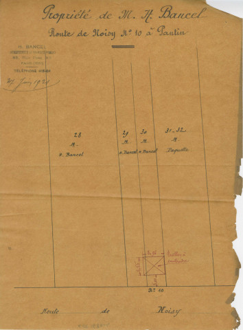 10 route de Noisy-le-Sec, construction d'un pavillon à l'intérieur de la propriété : permis de construire.