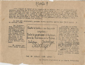 « Alerte ! Contre le boche et ses laquais serviles, contre le gouvernement de trahison, pour la libération de la patrie, sabotage, sabotage, sabotage ! » : tract des Comités populaires de la région parisienne.