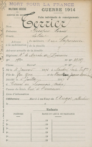 TERRIER Prosper Marie Louis