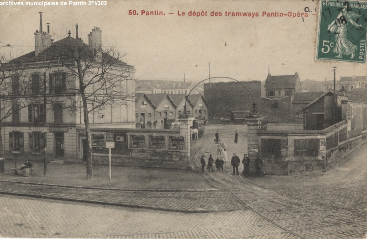 50. Pantin - Le dépôt des tramways Pantin-Opéra.