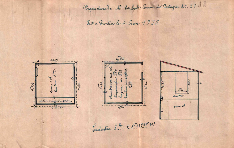57 avenue des Bretagnes : permis de construire.