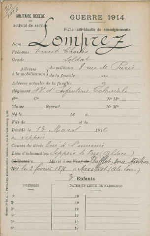 LOMPREZ Ernest Charles