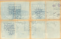 99, rue de Paris. - Construction de 27 appartements, projet : plans de l'étage courant, du rez-de-chaussée et de la terrasse.