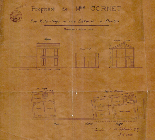 [75] rue Victor-Hugo et [2] rue Lakanal, construction d'un hangar, d'une écurie et d'un bureau : permis de construire.