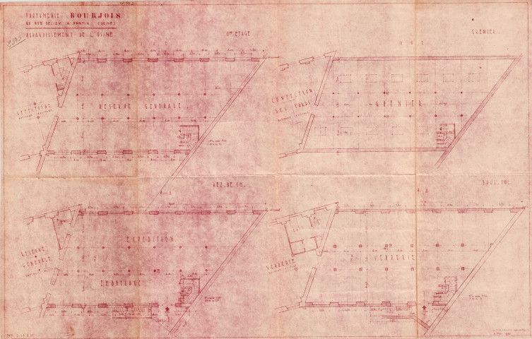 40 rue Delizy [ancien 22 rue Delizy] et chemin Latéral-au-Chemin-de-Fer, agrandissement par la construction d'un bâtiment industriel de deux étages sur sous-sol : permis de construire.