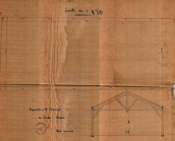 164-166 avenue Jean-Lolive [ancienne rue de Paris], rue Lépine et rue Palestro, construction d'un hangar : permis de construire.
