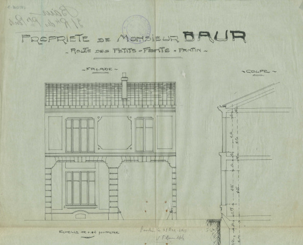 31 avenue du Général-Leclerc [ancienne route des Petits-Ponts] : permis de construire.